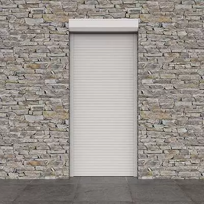 Роллеты на двери Наружные роллеты на двери белого цвета