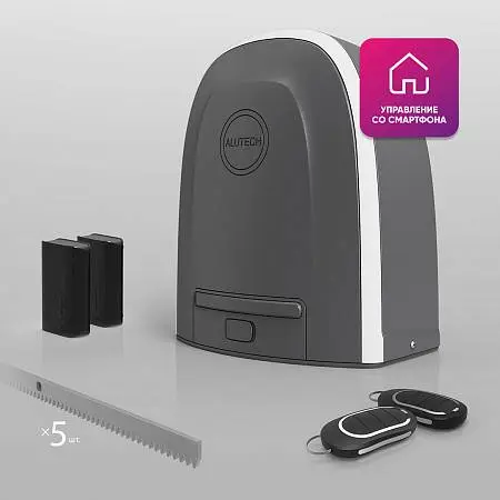 Умный привод для откатных ворот ALUTECH Roteo RTO-500MKIT-Sm + беспроводные фотоэлементы LM-LB + рейка ROA8 (5 шт.) Умный привод для откатных ворот ALUTECH Roteo RTO-500MKIT-Sm + беспроводные фотоэлементы LM-LB + рейка ROA8 (5 шт.)
