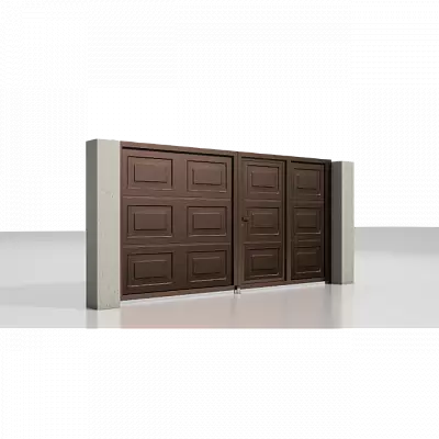 Распашные ворота с калиткой ALUTECH Prestige Распашные ворота с калиткой ALUTECH Prestige