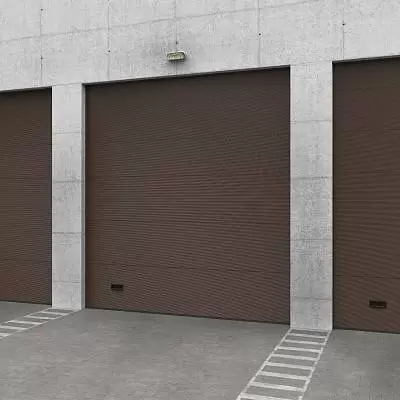 Подъемные секционные ворота для автомойки серии ProPlus Промышленные ворота цвет коричневый