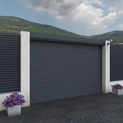 Рольворота серии Prestige Рольворота на забор цвета «антрацит»