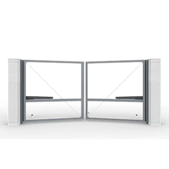 Распашные ворота с электроприводом серии Prestige без заполнения Распашные ворота с электроприводом серии Prestige без заполнения